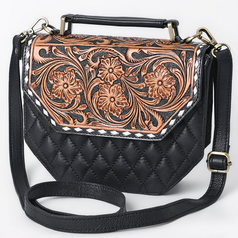American Darling Hand Tooled Quilted Genuine Leather Cross body Bag