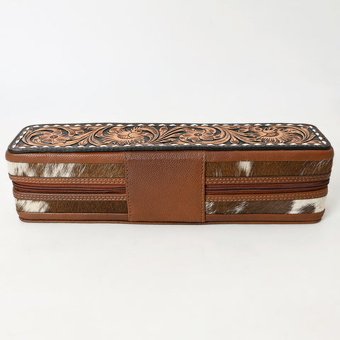 American Darling Hand Tooled Floral Carved Cowhide Hair Accessories Bag