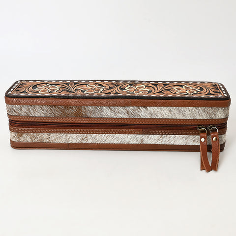 American Darling Hand Tooled Floral Carved Cowhide Hair Accessories Bag