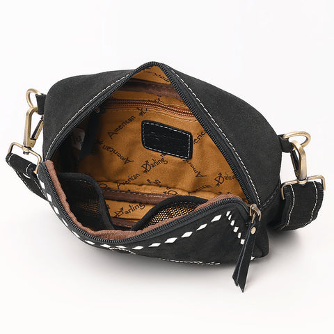 American Darling Buck Stitched Genuine Suede Leather Western Camera Bag