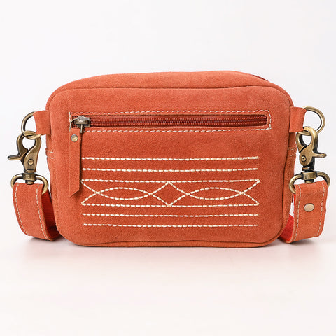 American Darling Buck Stitched Genuine Suede Leather Western Camera Bag