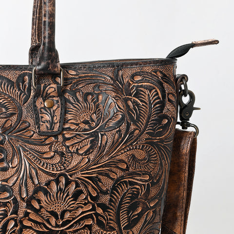American Darling Western Genuine Leather Tote Bag with Hand-Tooled Detailing | Premium Everyday Carry