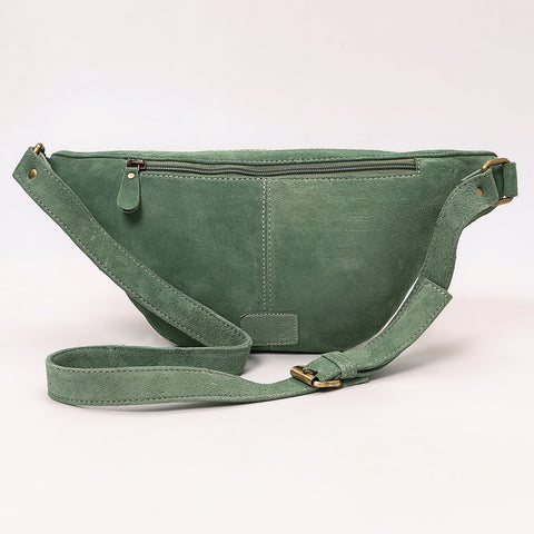 American Darling Genuine Leather Fanny Pack with Boot Stitch Embroidery