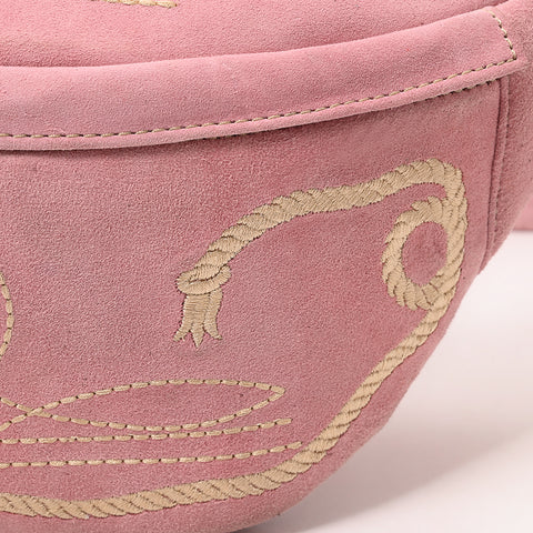 American Darling Genuine Leather Fanny Pack with Boot Stitch Embroidery