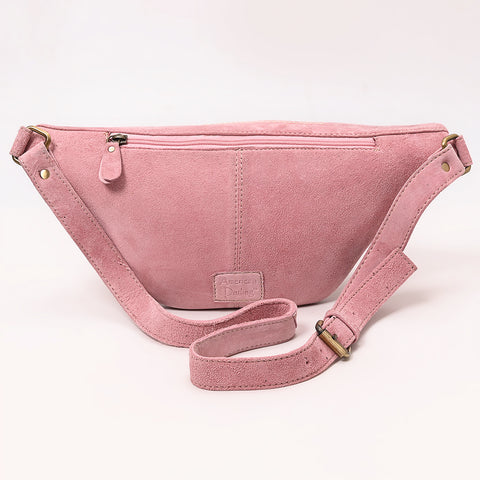 American Darling Genuine Leather Fanny Pack with Boot Stitch Embroidery