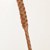 ADBGM541 Rustic Western Fringe Crossbody Bag - Braided Leather with Conchos & Turquoise Accent