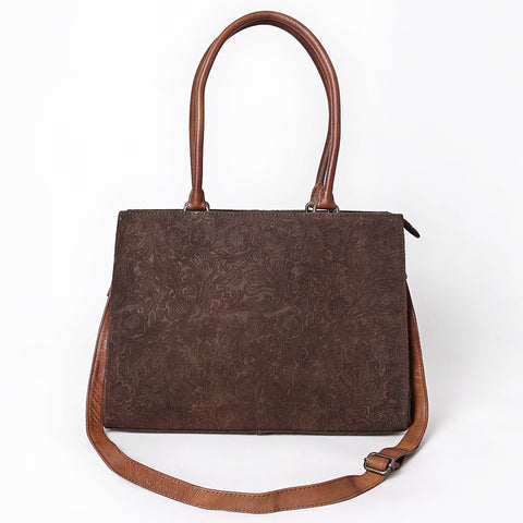 American Darling Western Leather Damascus Tote Bag with Genuine Leather Handles and Spacious Interior