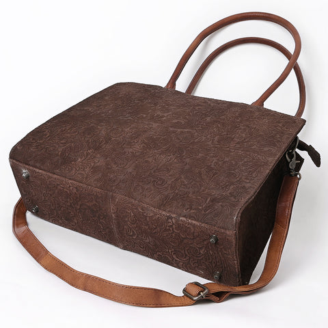 American Darling Western Leather Damascus Tote Bag with Genuine Leather Handles and Spacious Interior