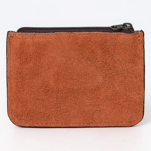 American Darling Western Genuine Suede Leather Card Holder with Buck Stitching ï¿½ Handcrafted Compact Design