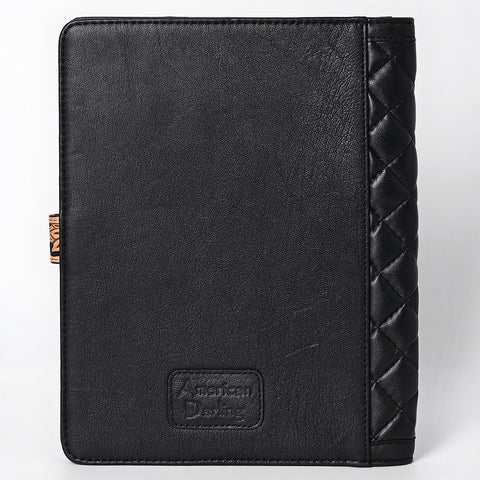American Darling Hand-Tooled Floral Leather Portfolio Bag - Quilted Western Organiser