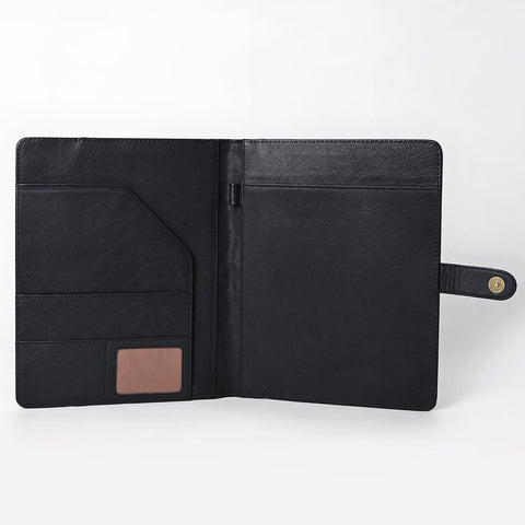 American Darling Hand-Tooled Floral Leather Portfolio Bag - Quilted Western Organiser