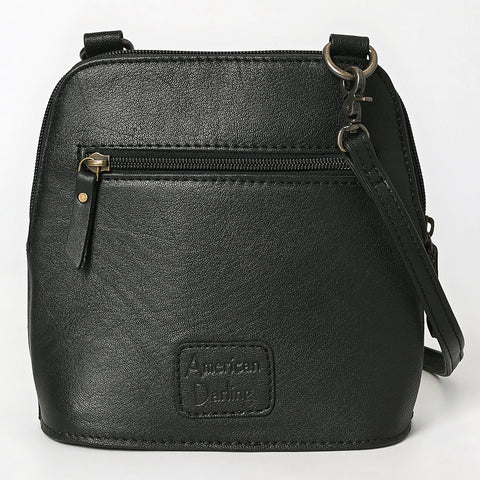 American Darling Quilted Leather Crossbody | Hand-Tooled Floral Accent Bag