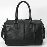 ADBG1681 Hand-Tooled Leather Duffel - Western Floral Business Bag by American Darling