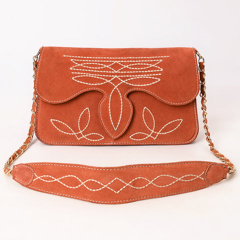 American Darling Boot Stitched Genuine Suede Leather Small Cross body Bag