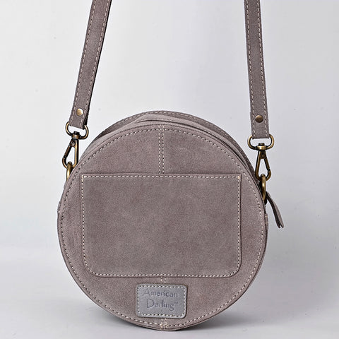 American Darling Boot Stitched Genuine Suede Leather Canteen Bag