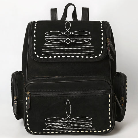 American Darling Genuine Suede Backpack Bag | Western Boot Stitched Bag