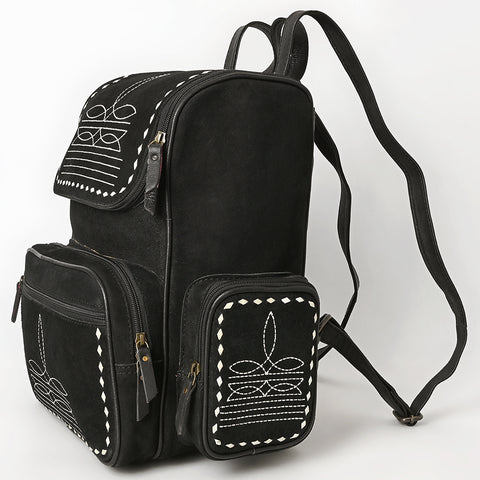 American Darling Genuine Suede Backpack Bag | Western Boot Stitched Bag