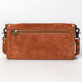 ADBG1712 Genuine Leather Wallet Bag with White Western Stitching & Adjustable Strap