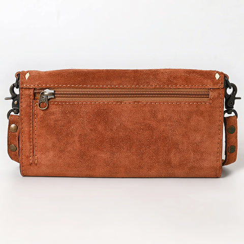 American Darling Genuine Suede Crossbody Bag | Western Boot Stitched Crossbody Purse