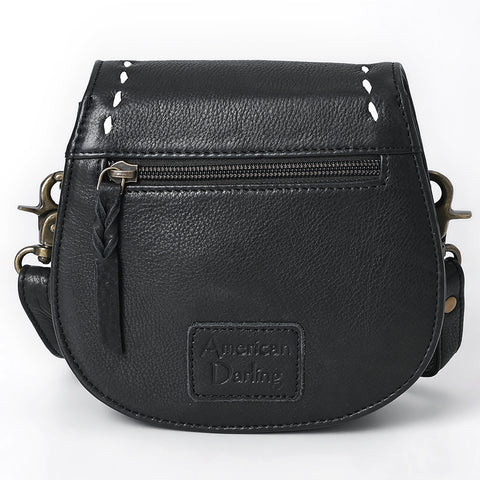 ADBGM592 Western Stitch Leather Crossbody - Cowgirl Saddle Purse