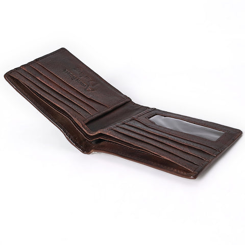ADBGM454 Western Hair-On Leather Rodeo Wallet - Engraved Design