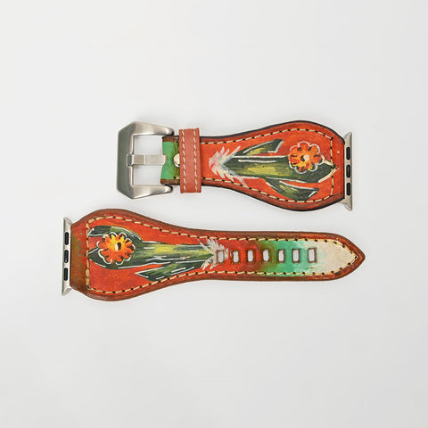 American Darling Hand Painted Leather I Watch strap - Western Saguaro Series