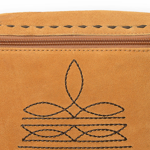 American Darling Genuine Suede Leather Buck Stitched Cross body Bag