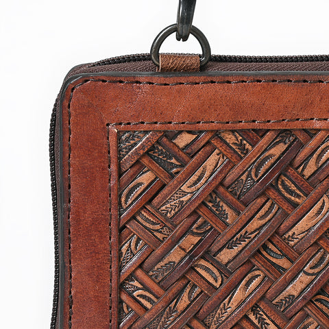 American Darling Basket Weave Small Crossbody Bag | Leather Wallet Purse