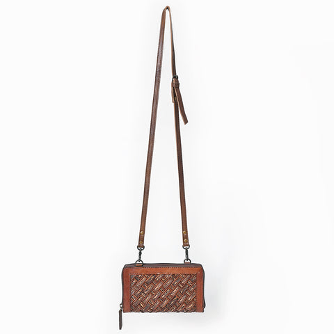 American Darling Basket Weave Small Crossbody Bag | Leather Wallet Purse