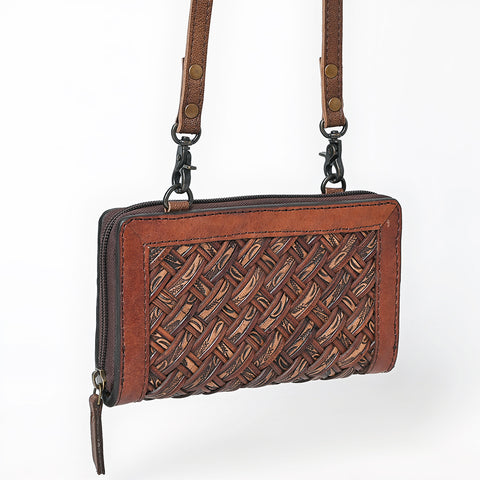 American Darling Basket Weave Small Crossbody Bag | Leather Wallet Purse