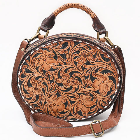 American Darling Handcrafted Hand Tooled Leather Western Canteen Bag