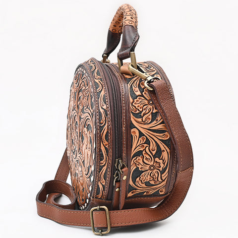 American Darling Handcrafted Hand Tooled Leather Western Canteen Bag