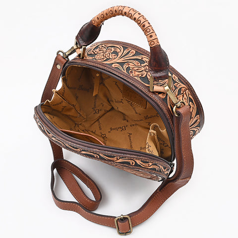 American Darling Handcrafted Hand Tooled Leather Western Canteen Bag