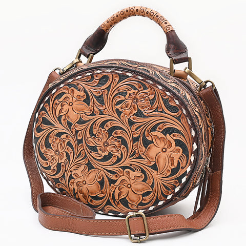American Darling Handcrafted Hand Tooled Leather Western Canteen Bag