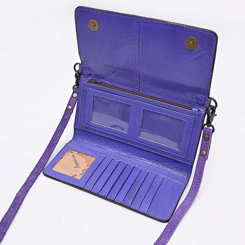 American Darling Genuine Suede Crossbody Bag | Western Boot Stitched Crossbody Purse