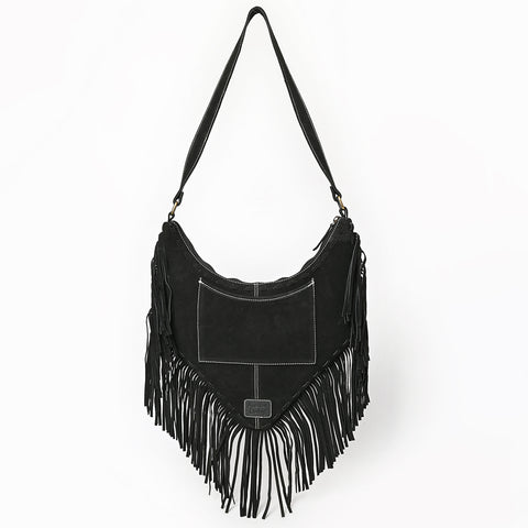 American Darling Fringe Boot Stitched Genuine Leather Small Cross body Bag