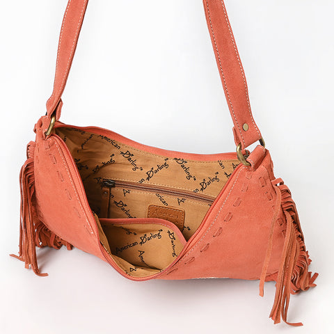 American Darling Fringe Boot Stitched Genuine Leather Small Cross body Bag