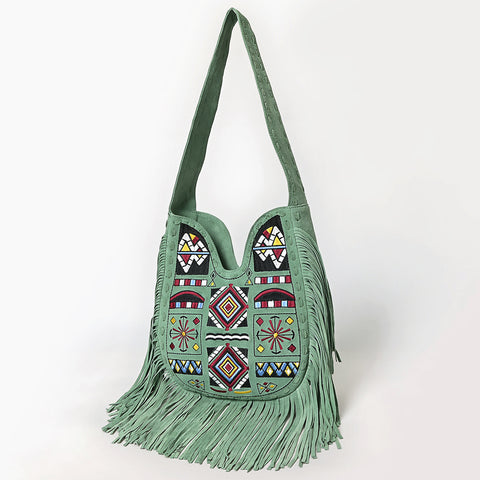 American Darling Handcrafted Genuine Leather Small Cross body Bag Fringes