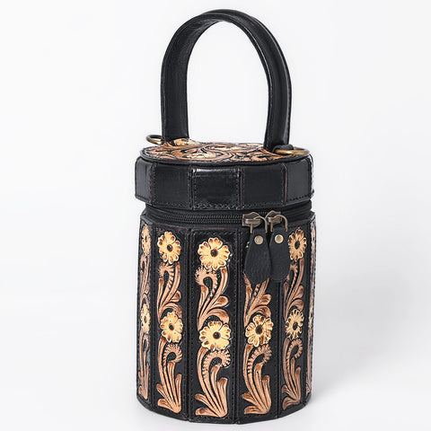 American Darling Handcrafted Genuine Leather Jewelry Case Floral Carved