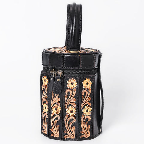 American Darling Handcrafted Genuine Leather Jewelry Case Floral Carved