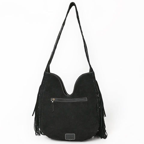 American Darling Fringe Boot Stitched Genuine Leather Large Cross body Bag