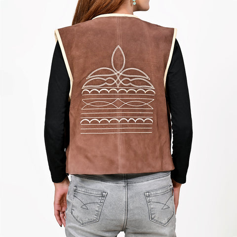 ADJKT056 Genuine Leather Women Shirt Jacket Dress