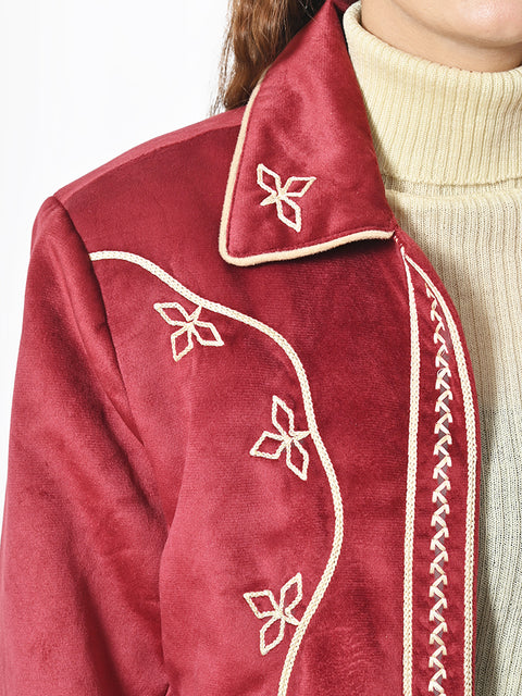 ADJKT060 American Darling Western Embroidered Fabric Snap Jacket