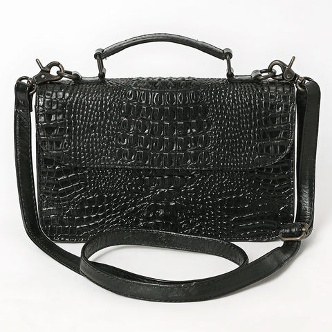 American Darling Crocodile Embossed Western Leather Cross body Bag