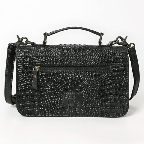 American Darling Crocodile Embossed Western Leather Cross body Bag