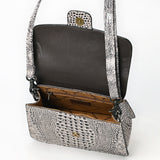 ADBG1729 Crocodile-Embossed Leather Western Tote Bag American Darling