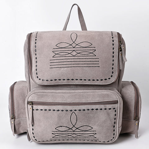 American Darling Handcrafted Genuine Suede Leather Backpack Boot Stitched