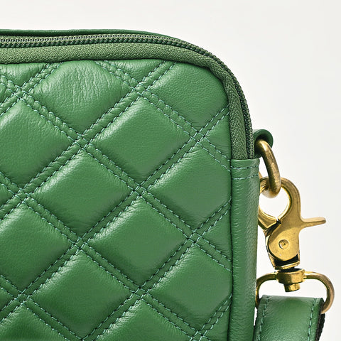 NMBGM183 Never Mind Handcrafted Quilted Leather Camera Bag