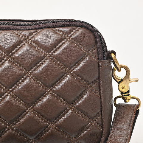 NMBGM183 Never Mind Handcrafted Quilted Leather Camera Bag