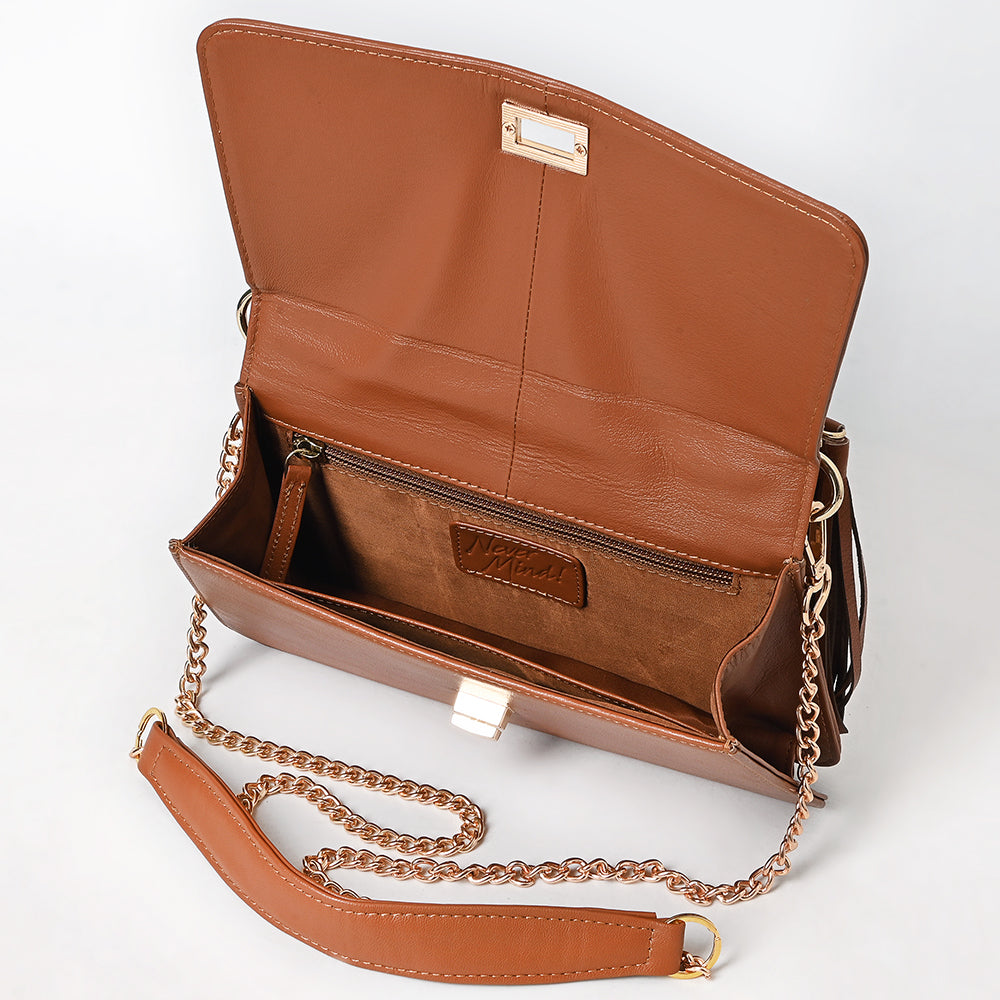 NMBGM186 Crossbody Fringes Genuine Western Leather Women Bag